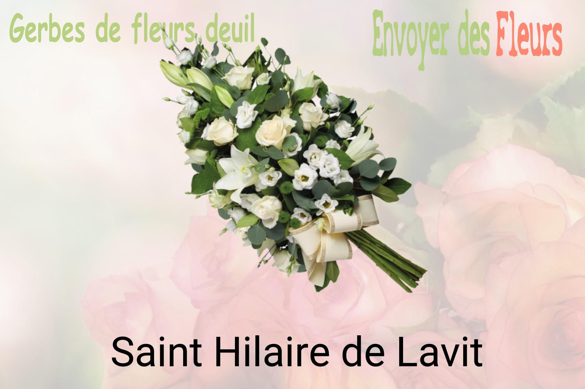 Gerbe de fleurs de deuil livrée à Saint-Hilaire-de-Lavit